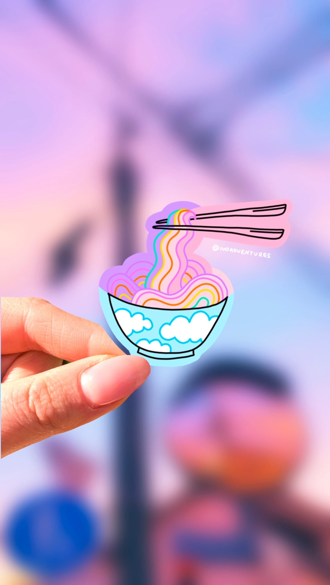 Naklejka - Ramen Tęcza