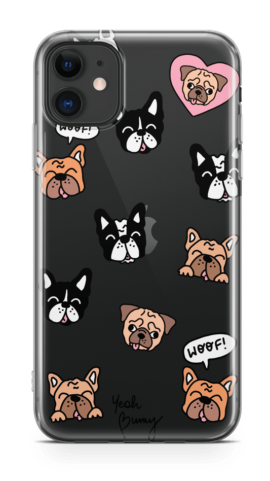 Case - Case - Flat Puppies - iPhone 12 / 12 Pro