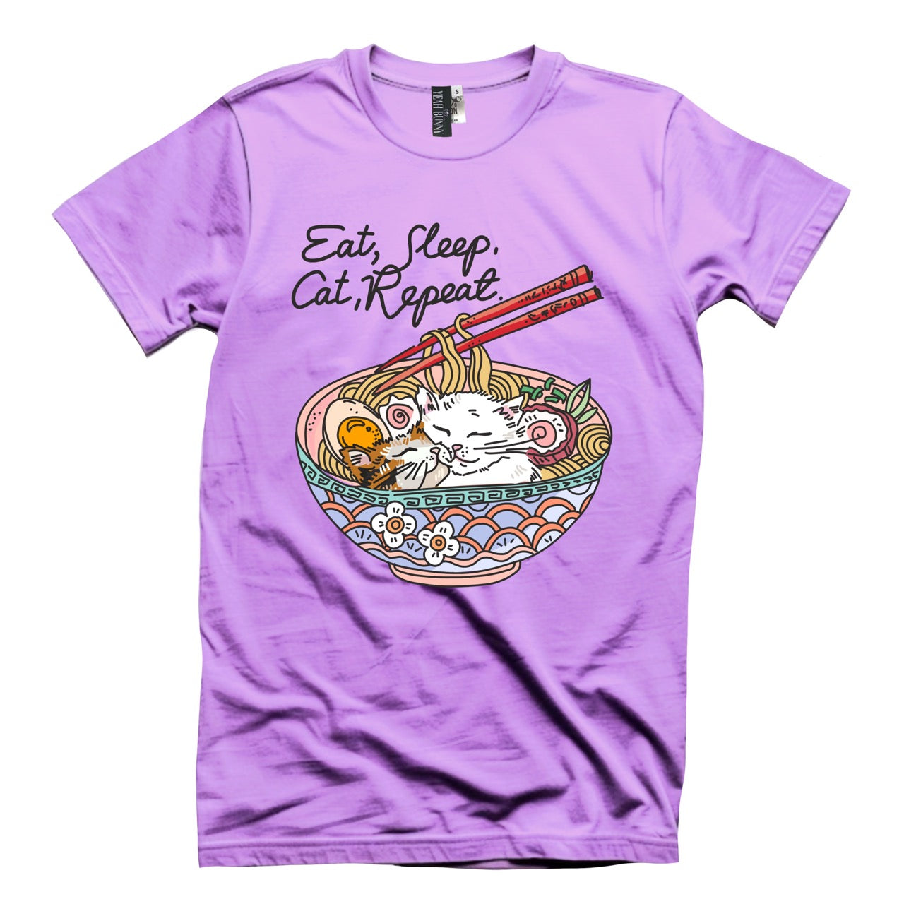 T-shirt fioletowy Kotki Ramen