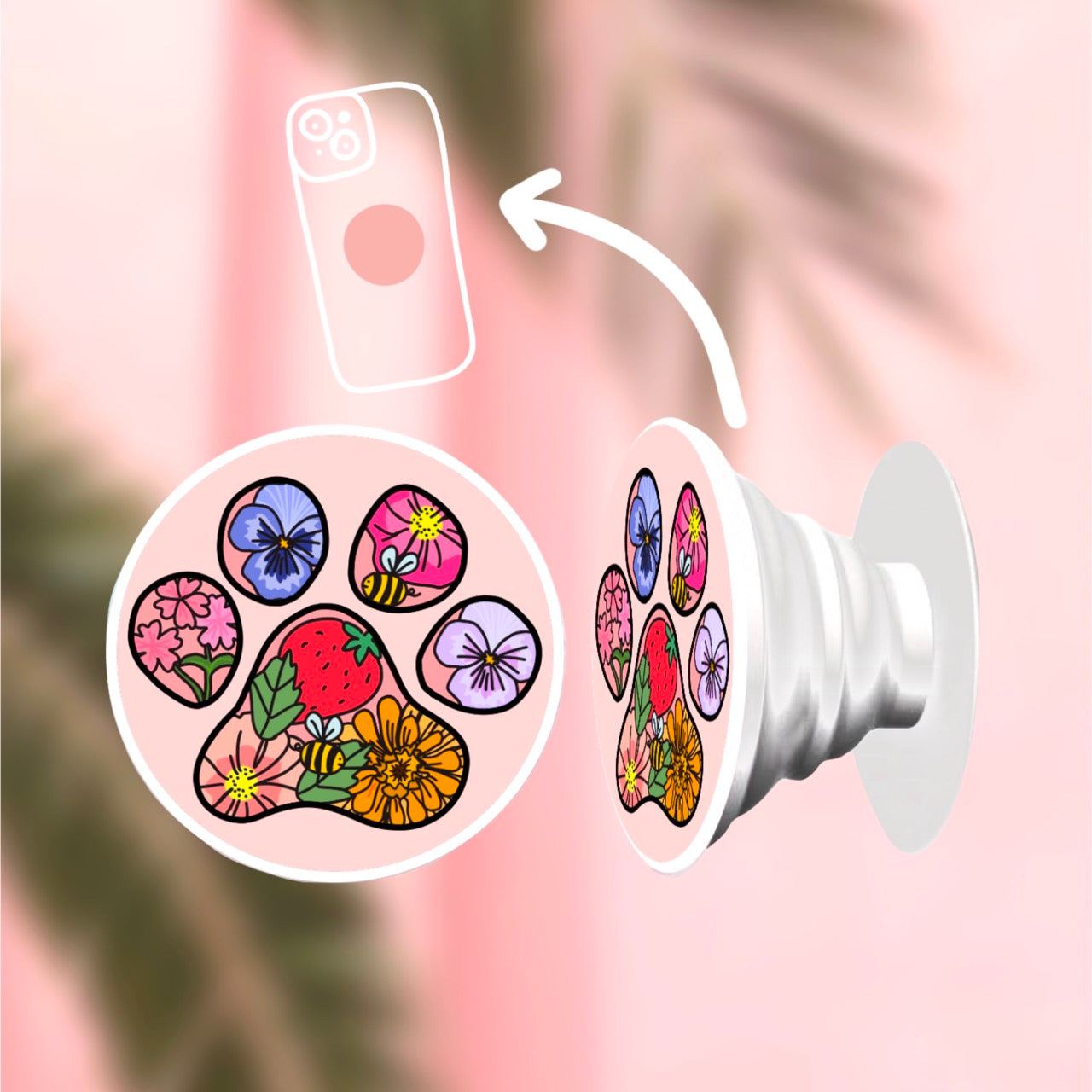 Socket do telefonu - Kwiecista Psia Łapka