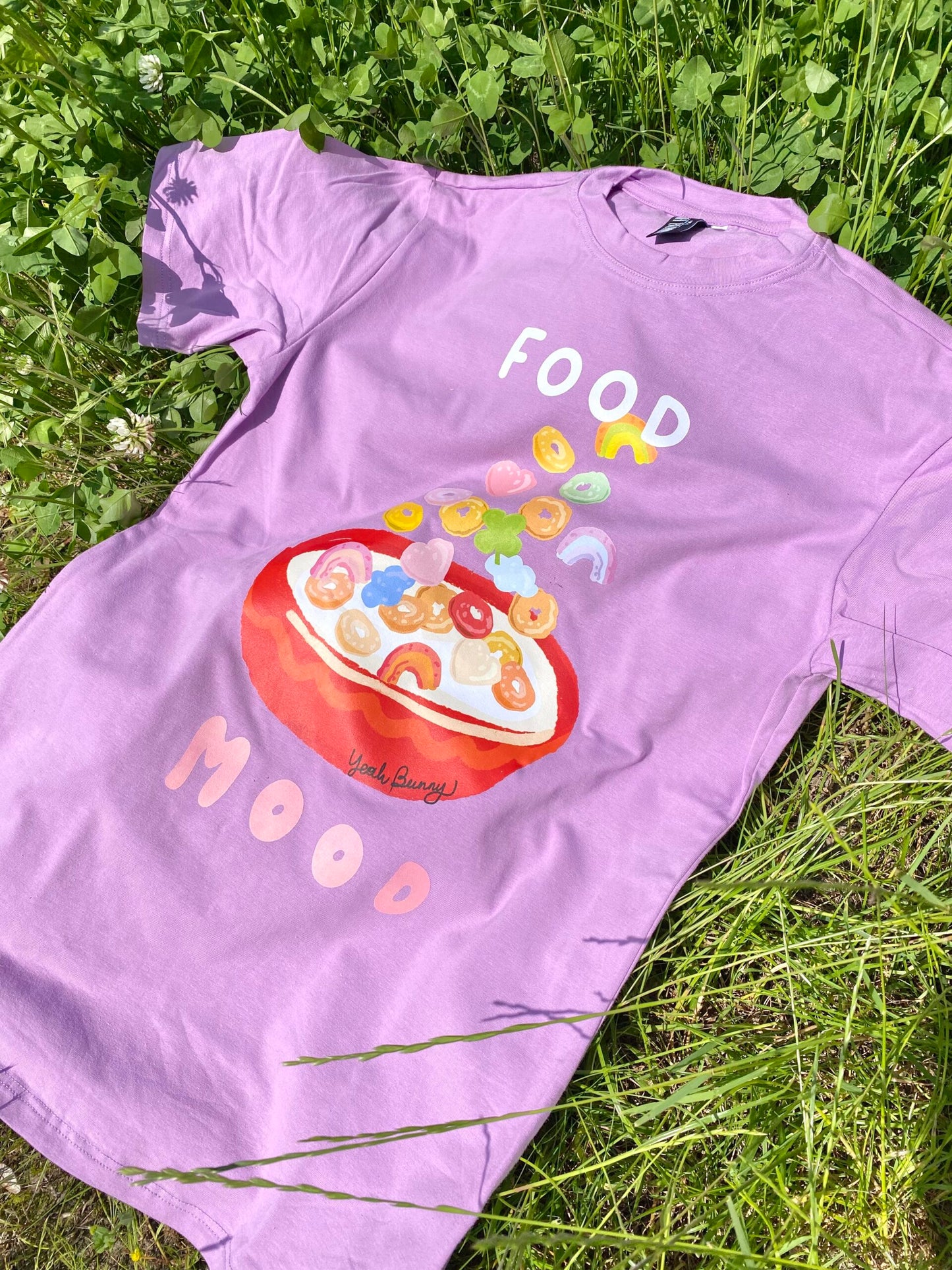 T-shirt – FOOD MOOD – fioletowy