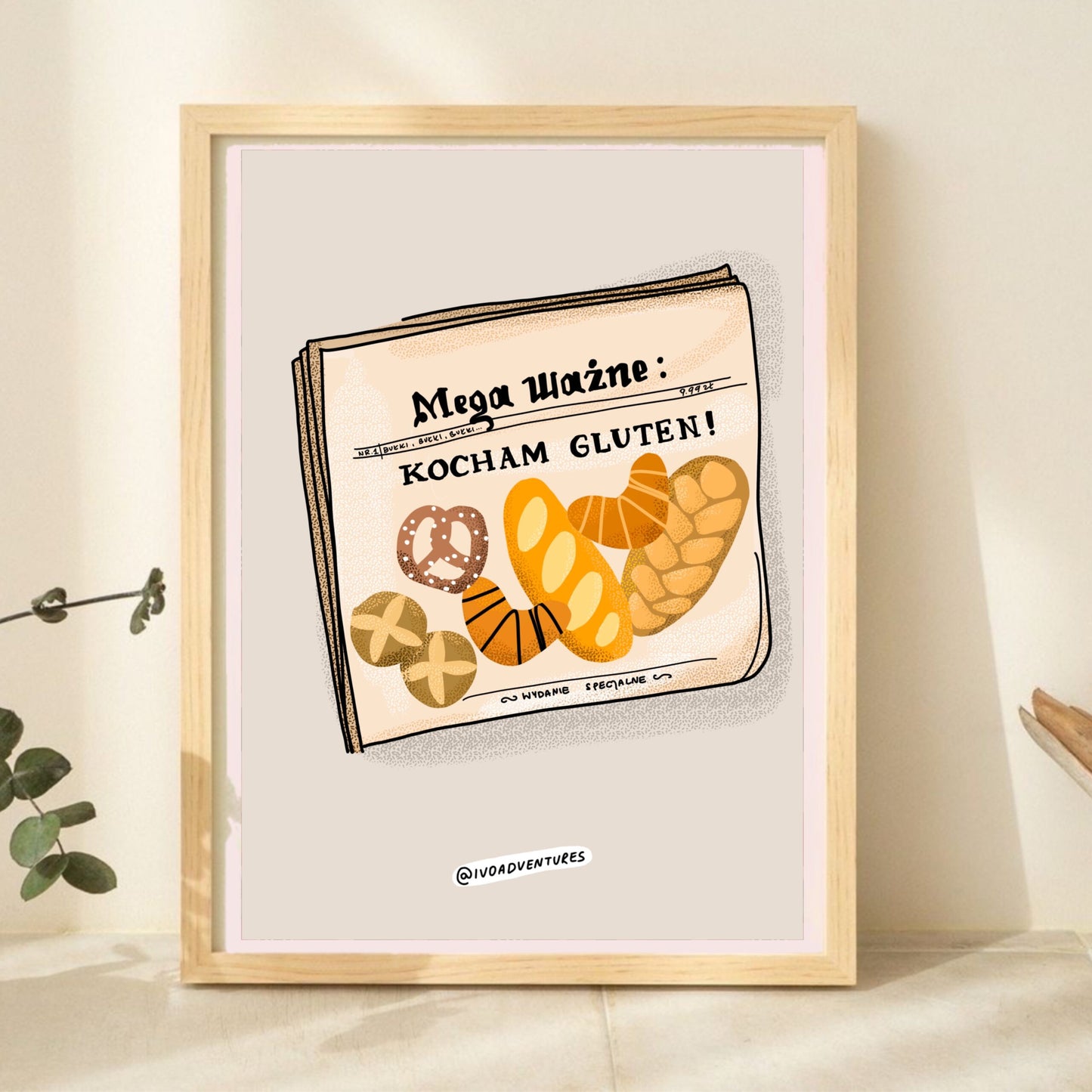 Plakat Kocham Gluten