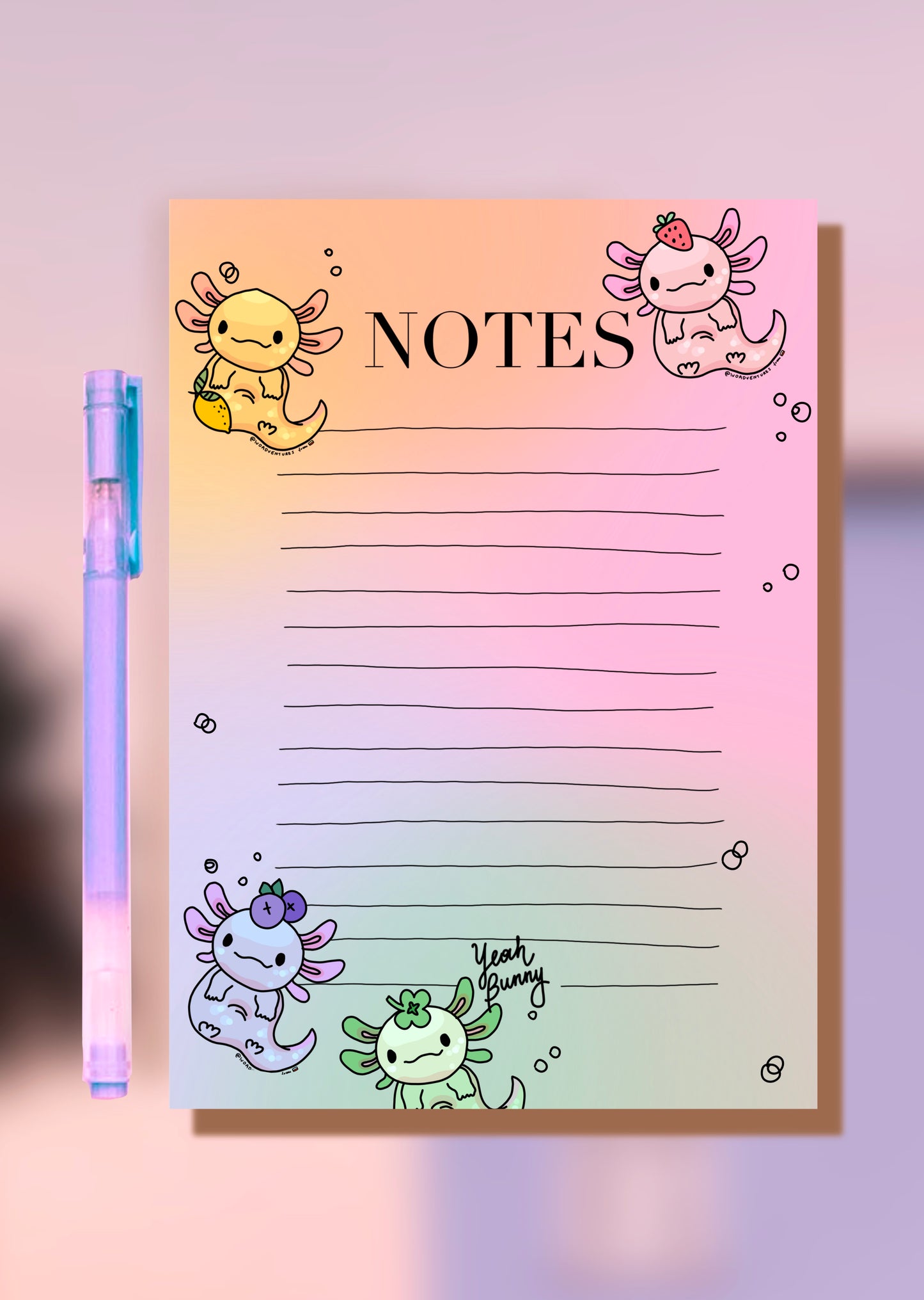 Notes - Axolotle 📓🦎