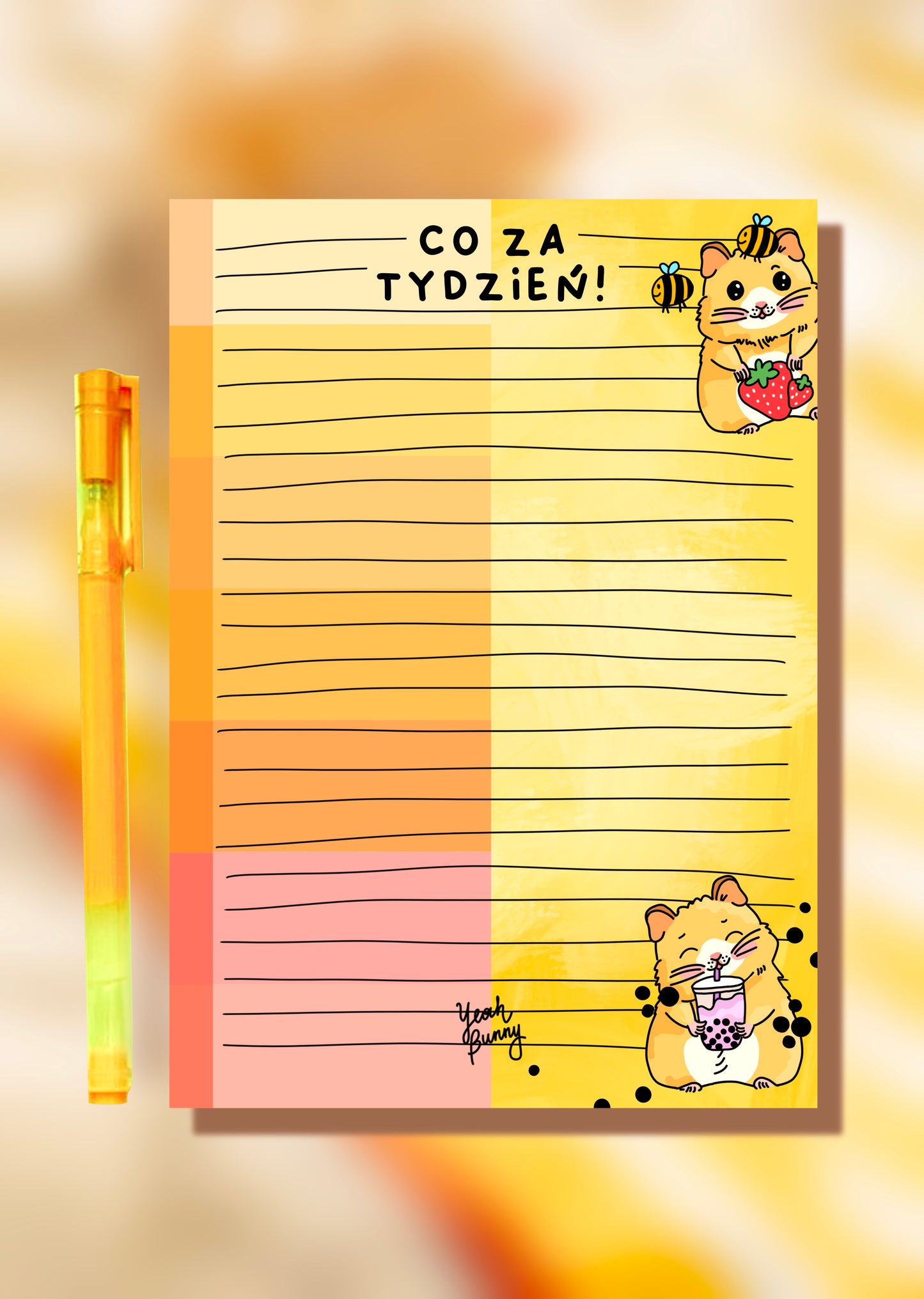 Notes słodkie 💛Chomiczki - Chomiki