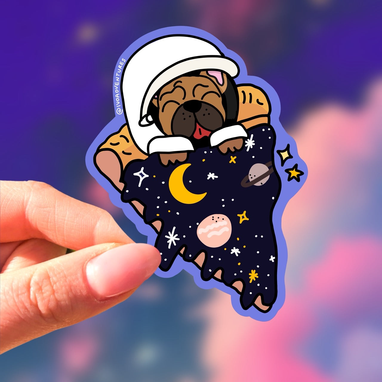 Naklejka - pizza kosmiczna