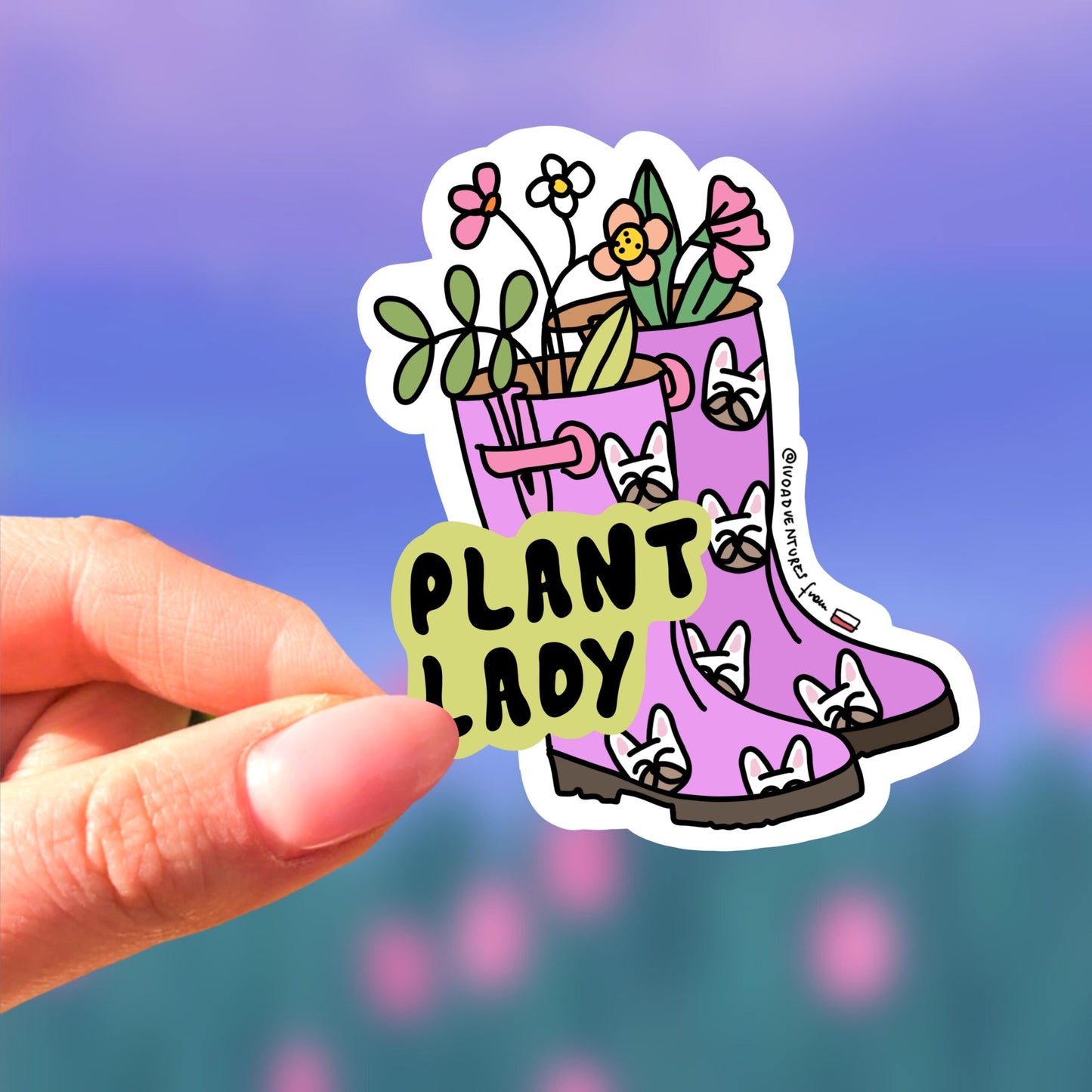 Naklejka Kalosze Ogrodniczki