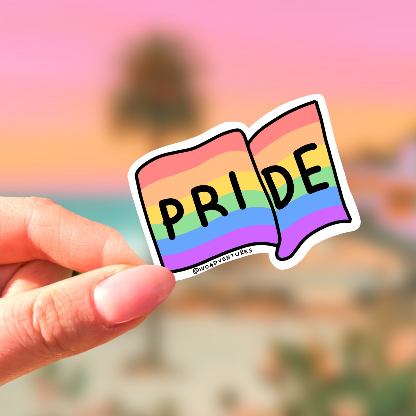 Naklejka Tęczowa Flaga