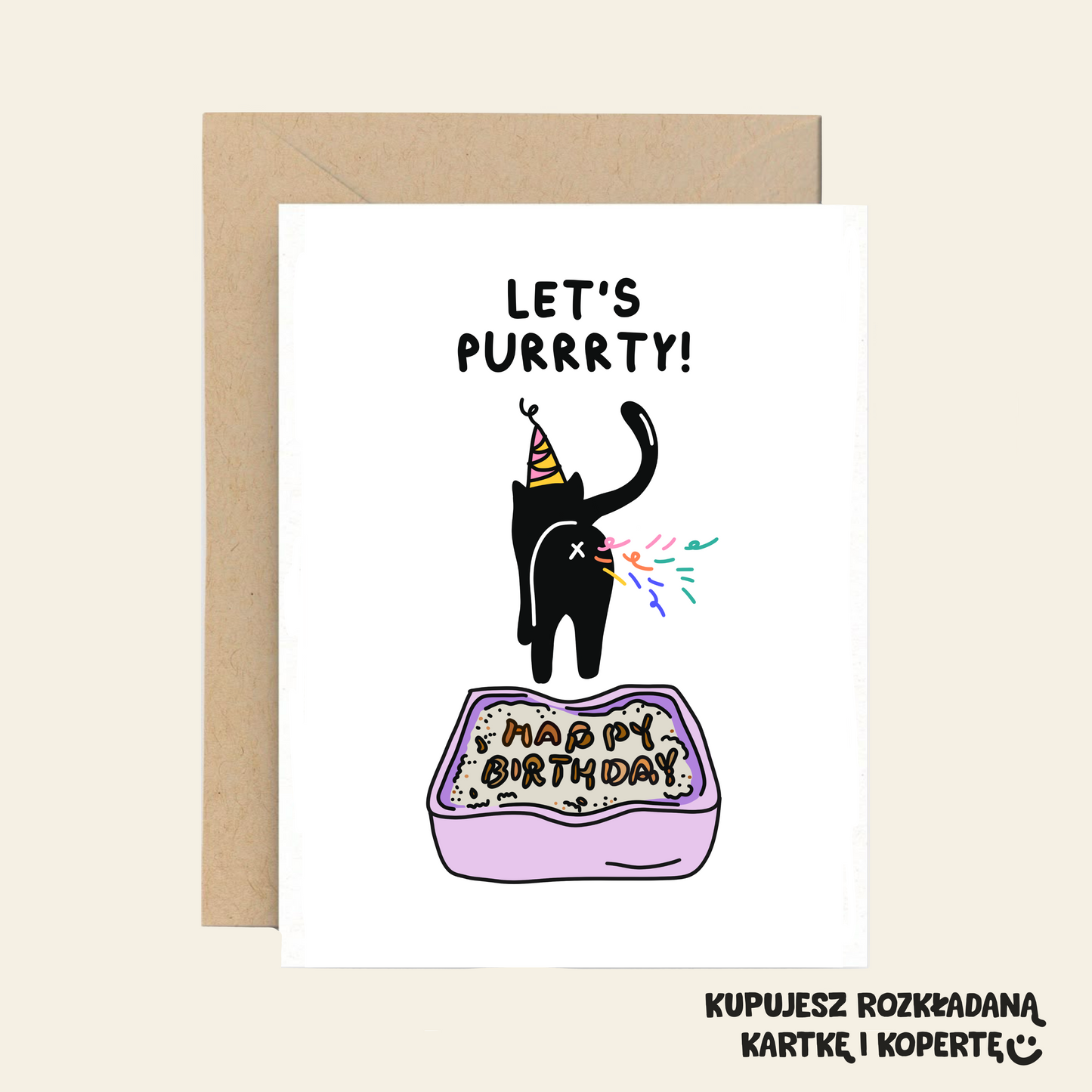 Kartka Urodzinowa - Let's Purrty