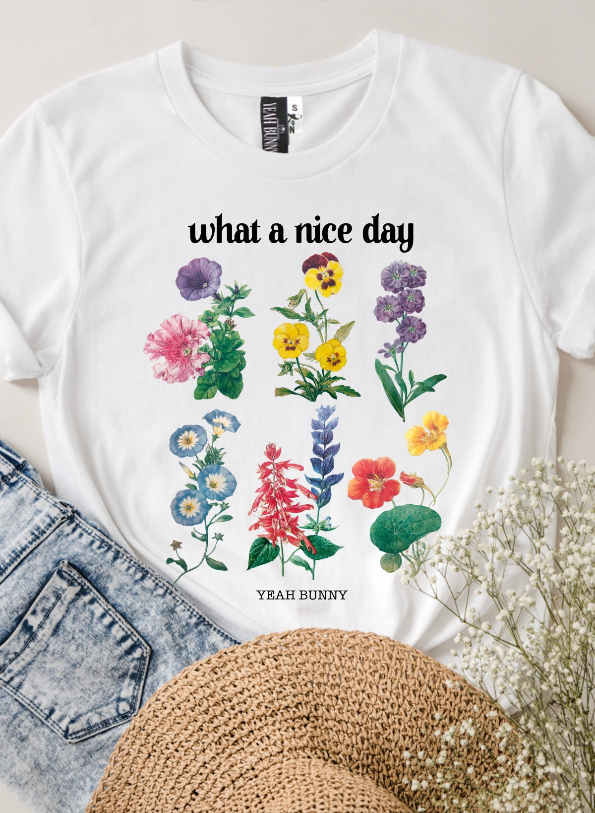 T-shirt – What a nice day - kwiaty polne