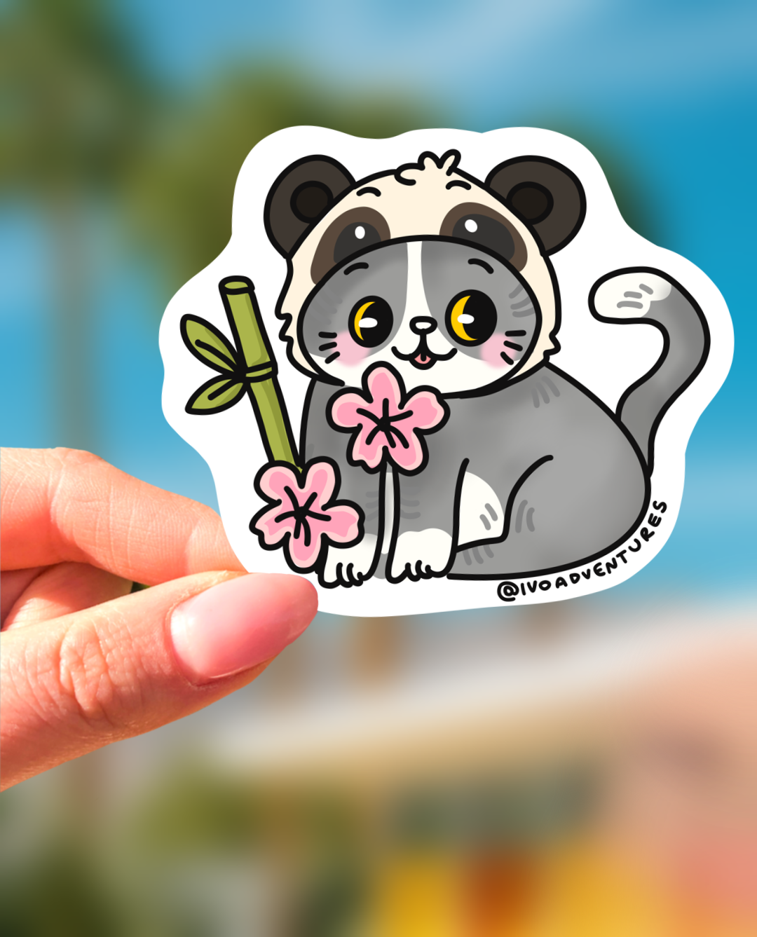 Naklejka - Sweet Kotek – Kotek panda