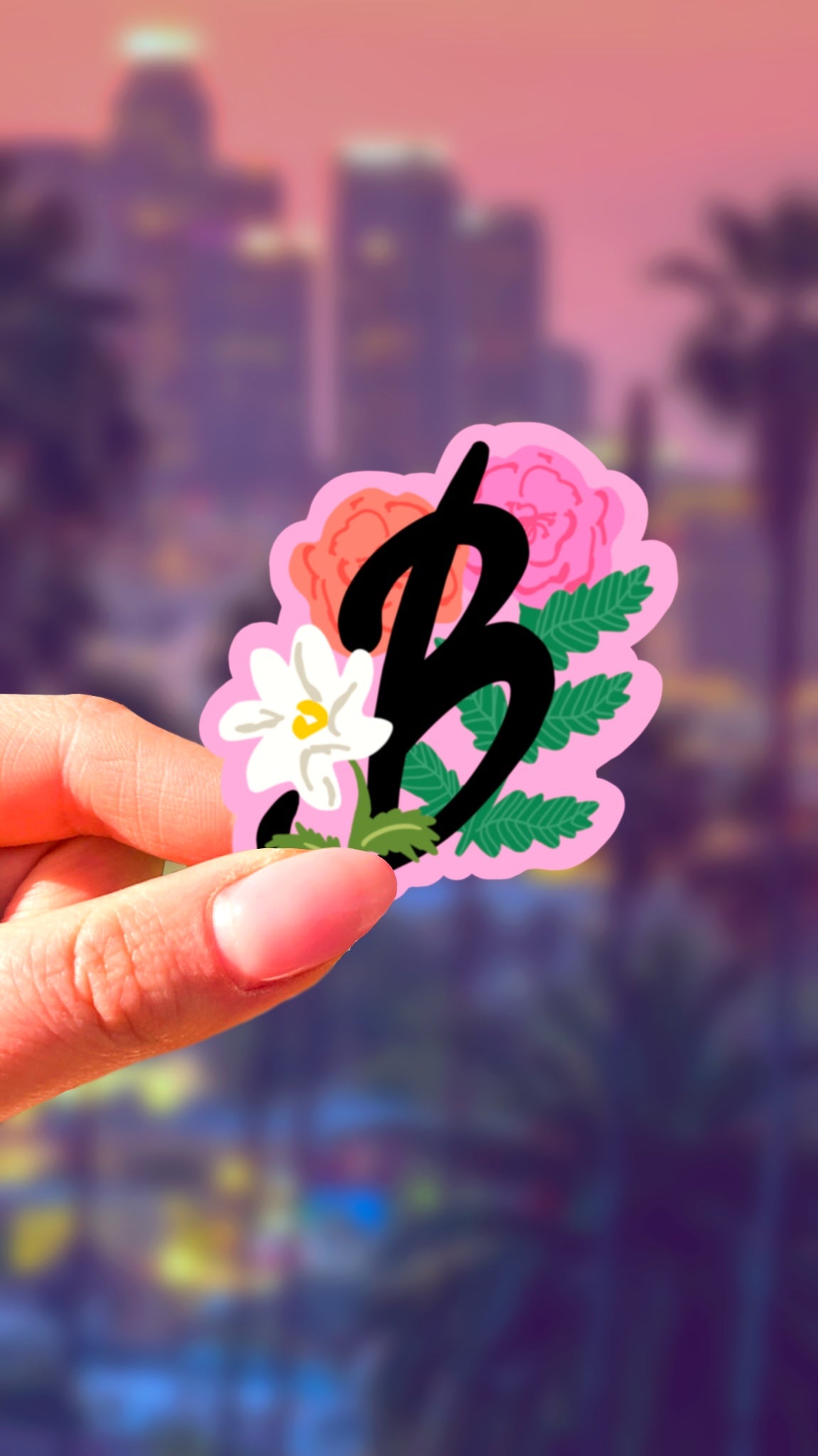 Naklejka - Inicjał - B