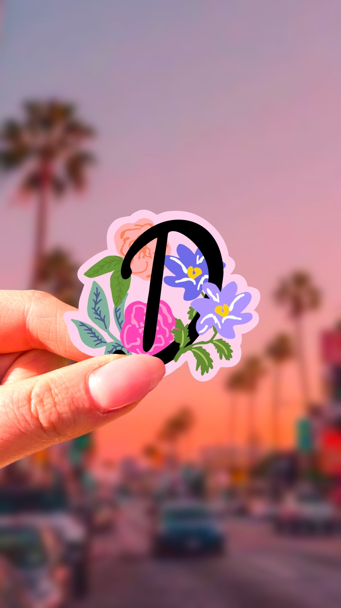 Naklejka - Inicjał - D