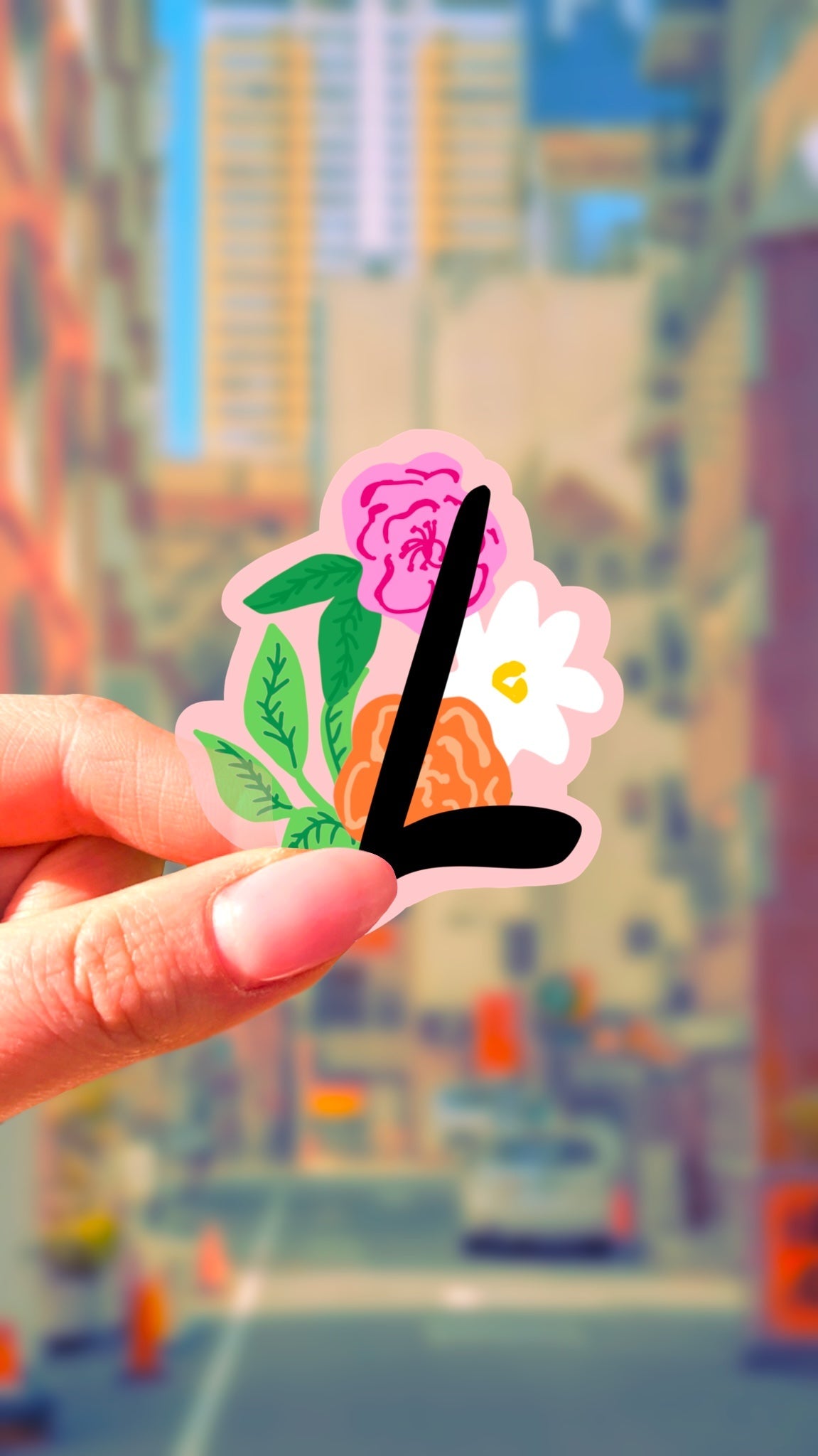 Naklejka - Inicjał - L