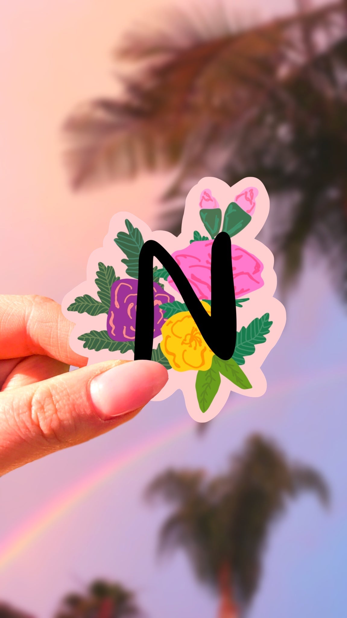 Naklejka - Inicjał - N