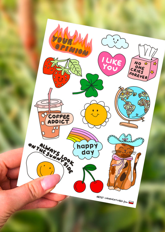 Naklejki Arkusz SWEET HAPPY DAY