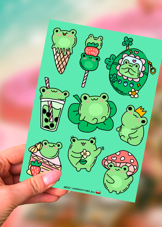 Naklejki Arkusz SWEET FROGGY żabki żaby