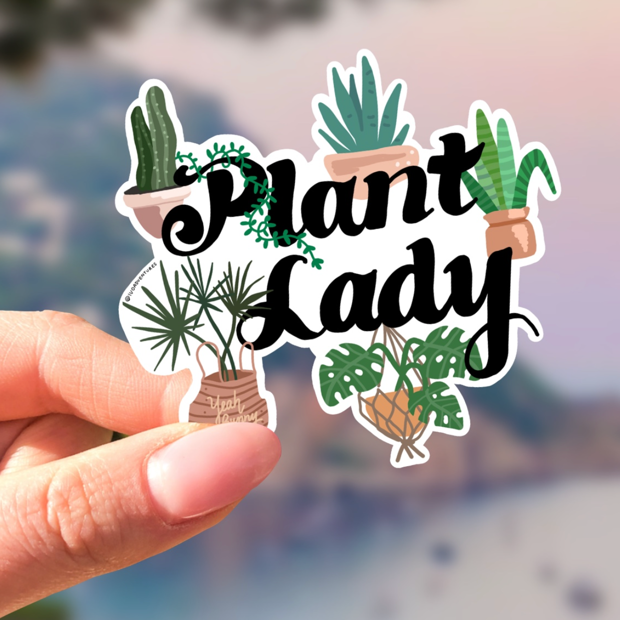 Naklejka - Plant Lady Roślinki