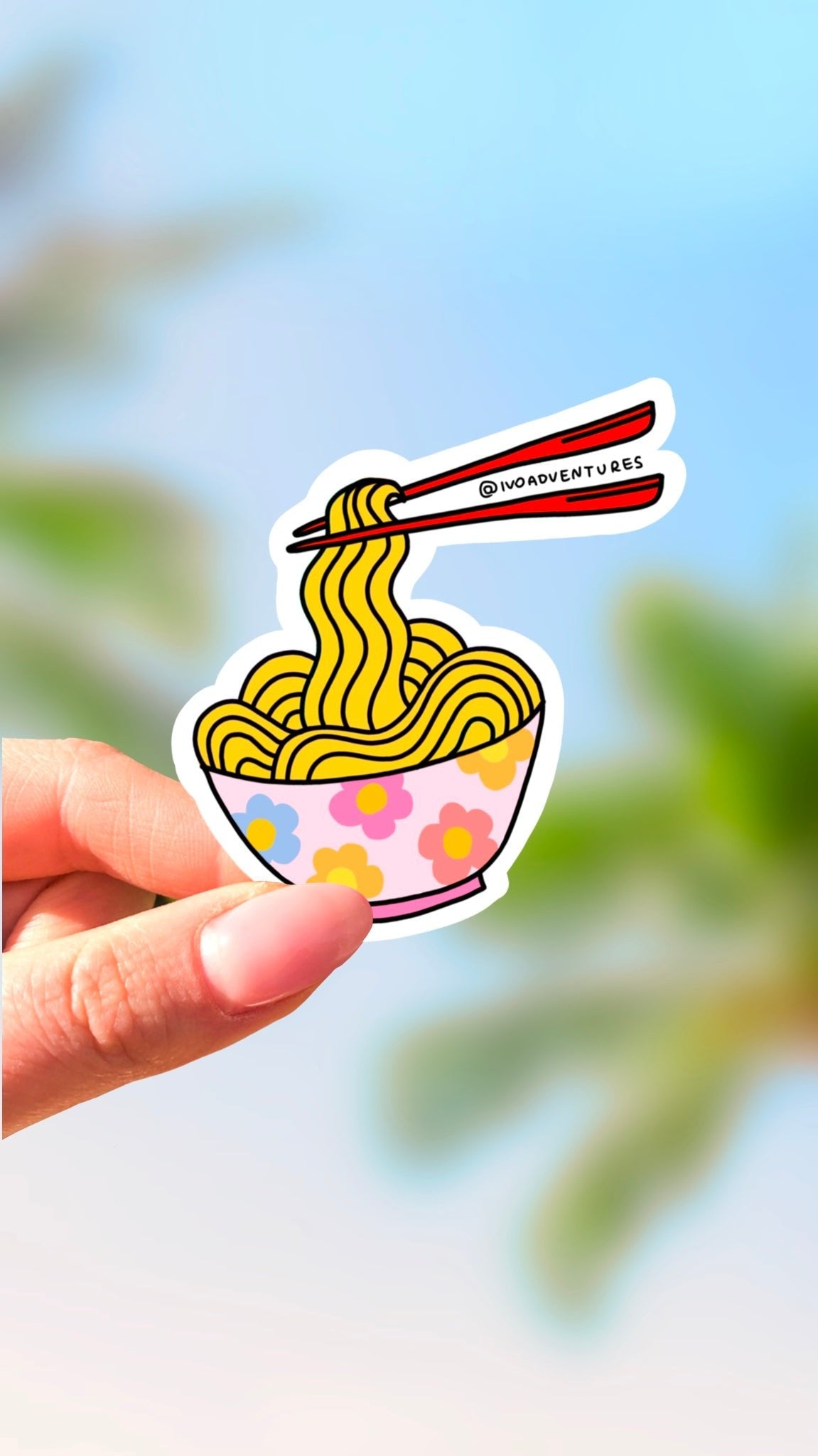 Naklejka - wiosenny ramen