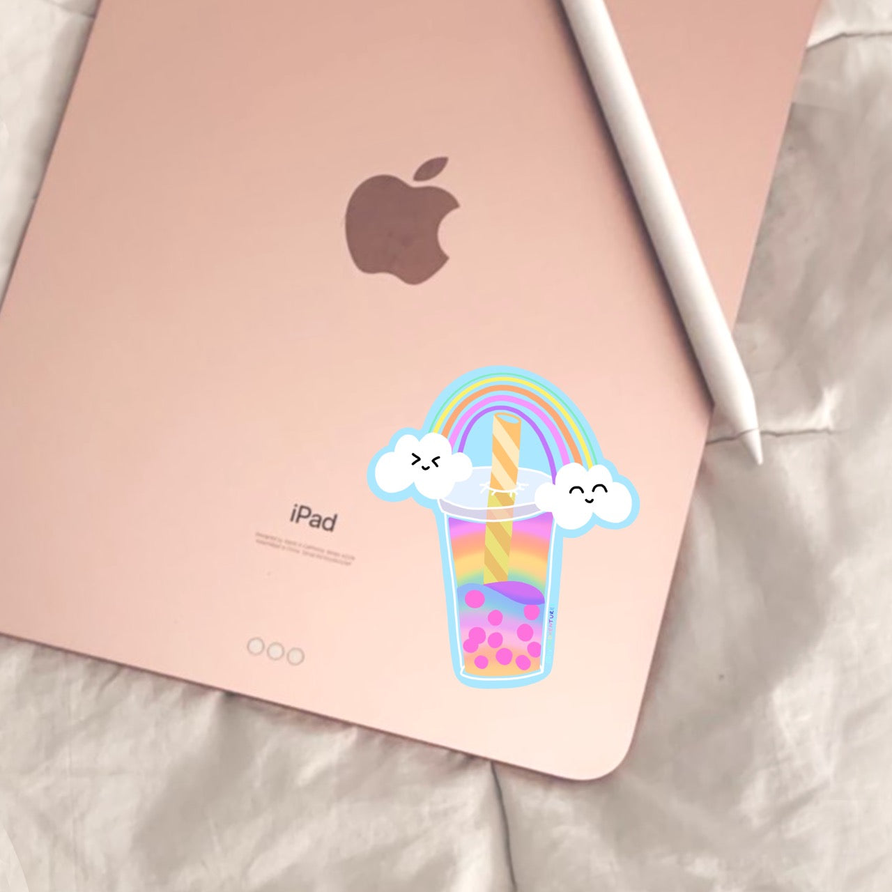 Naklejka Tęczowa Boba Chmurki