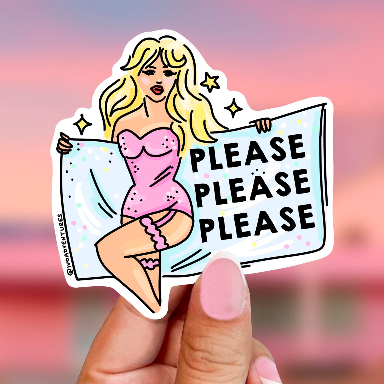 Naklejka - Sabrina - Please