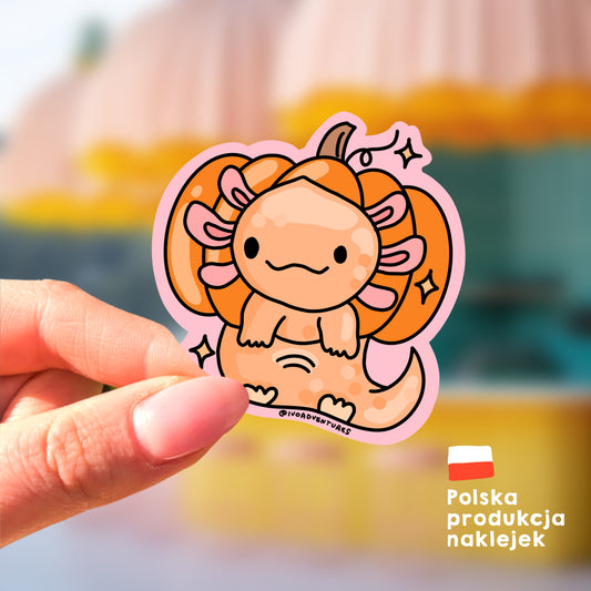 Naklejka - Jesienny Axolotl