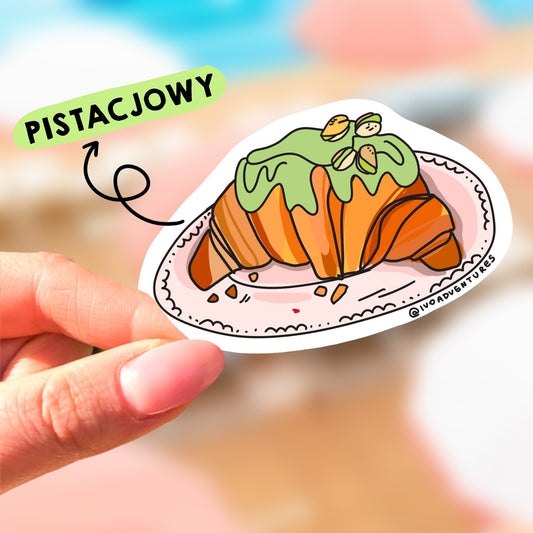 Naklejka - Rogalik Pistacjowy Dubajski