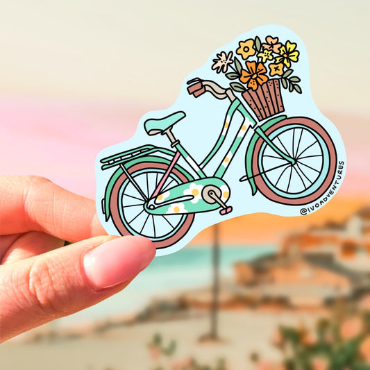 Naklejka - Zielony Rower Daisy