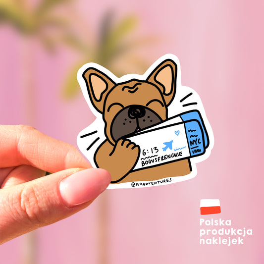 Naklejka - Boguś bilety lotnicze