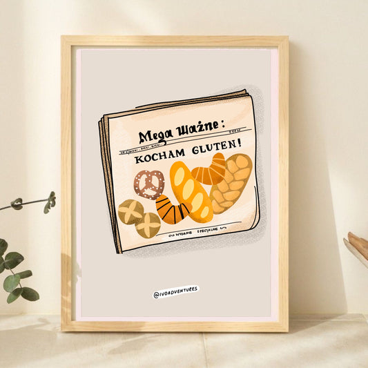 Plakat Kocham Gluten