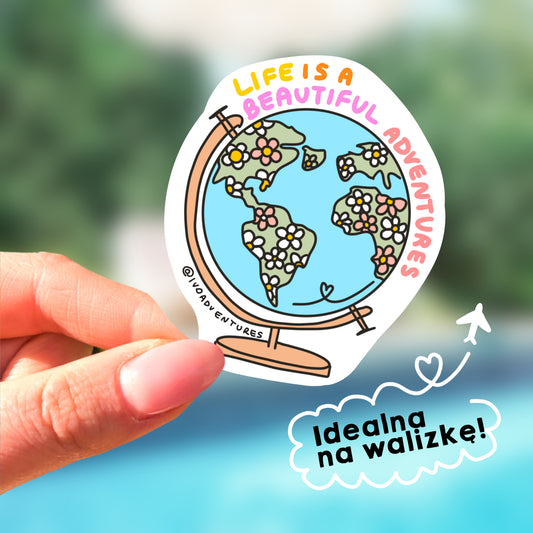 Naklejka - Kwiecisty Globus