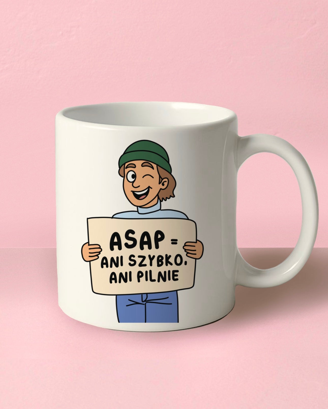Kubek „ASAP = ani szybko, ani pilnie”