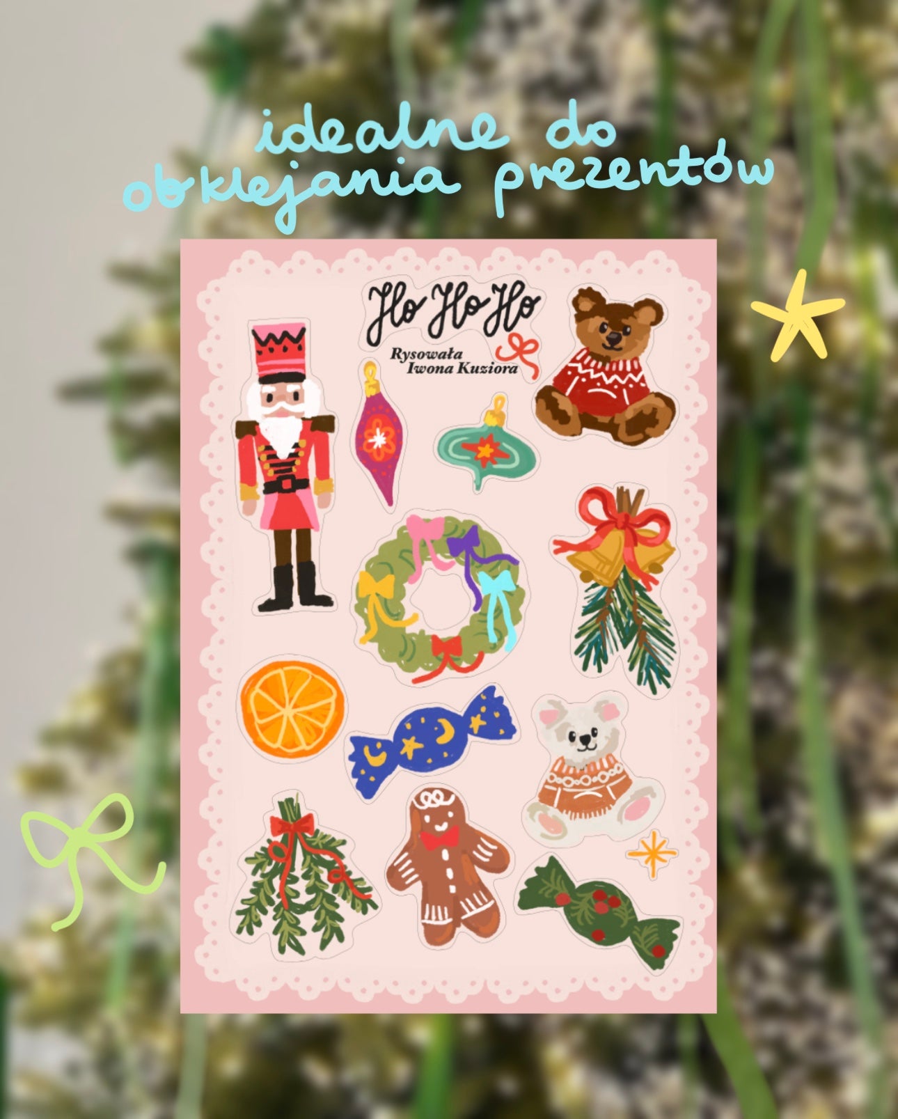 Naklejki Arkusz XMAS Świąteczne