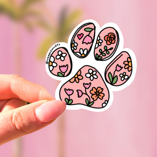Naklejka Kwiecista Psia Łapka