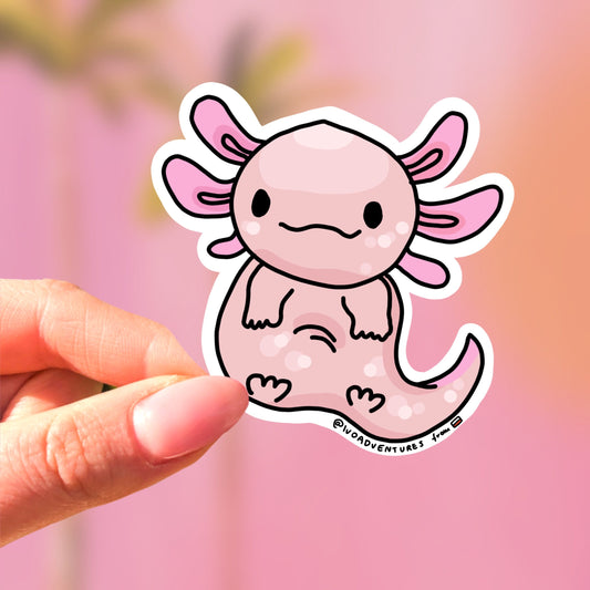 Naklejka Różowy Axolotl