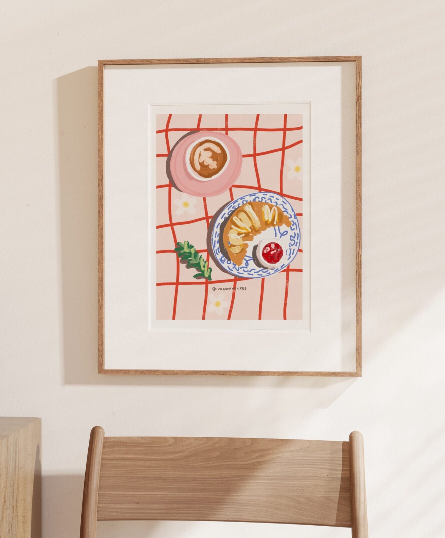 Plakat - Croissant i Kawka