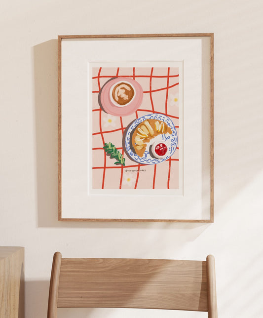 Plakat - Croissant i Kawka