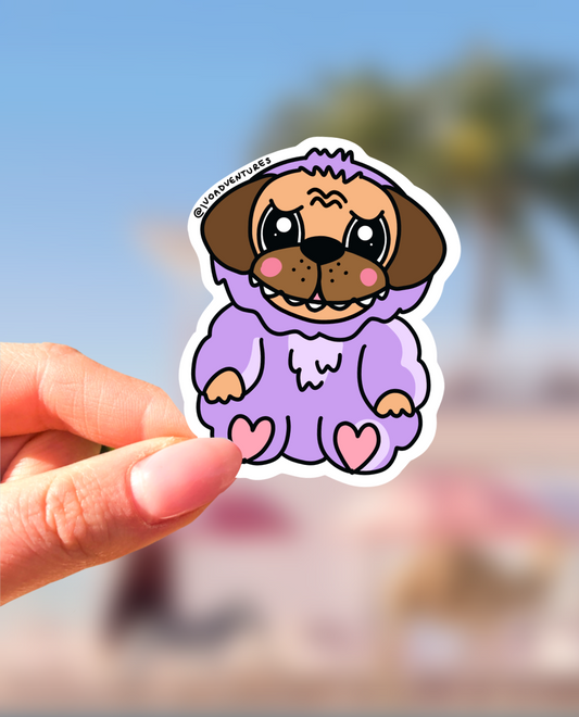 Naklejka - Balbinka – mops Labubu