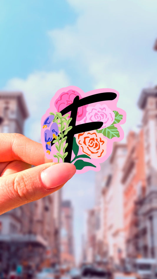 Naklejka - Inicjał - F