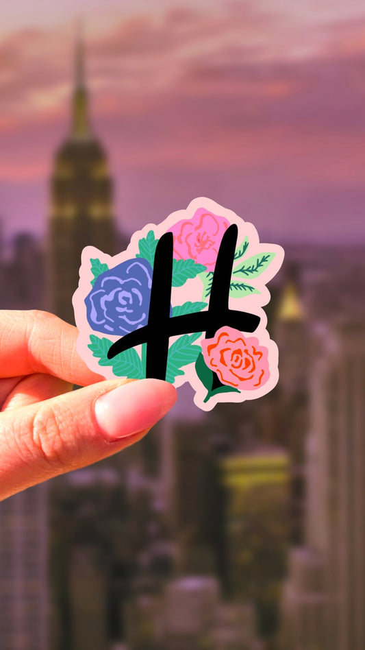 Naklejka - Inicjał - H