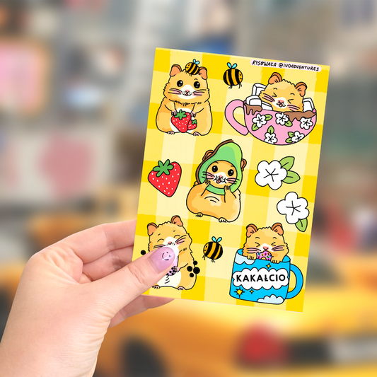 Naklejki Arkusz 🍀 Wesołe Chomiczki