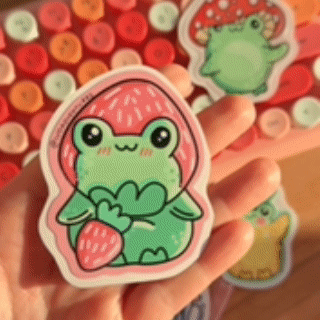 Naklejka - Żabka Truskawka