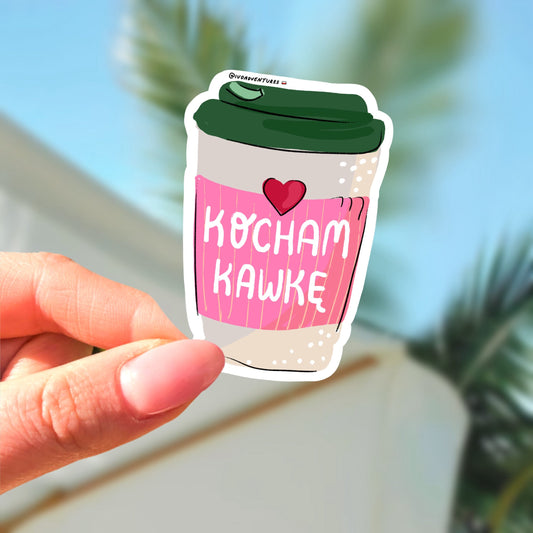 Naklejka - Kocham Kawkę