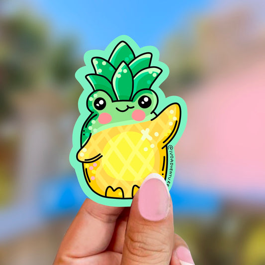 Naklejka - Żabka Ananas